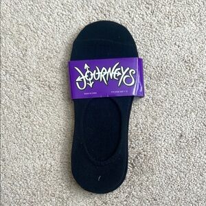 NEW Journeys Black No-Show Socks